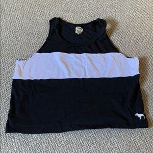 Pink White Stripe Crop Top